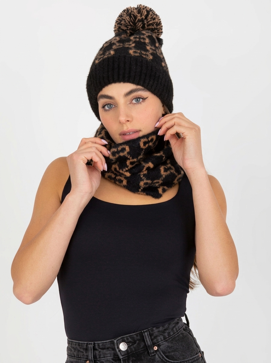 Patterned Knit Infinity Scarf